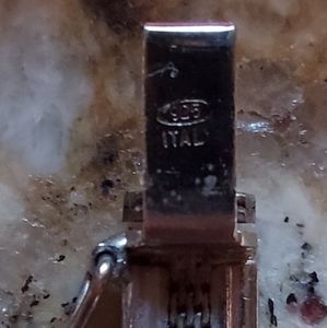 Two .925 Italian sterling silver two-tone 7" bracelets.